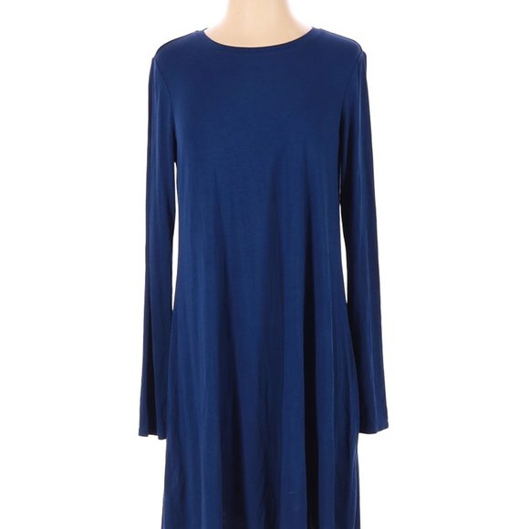 BCBGMAXAZRIA Dress Blue Long Sleeve A-Line Silhouette Size S #204 - Picture 1 of 4